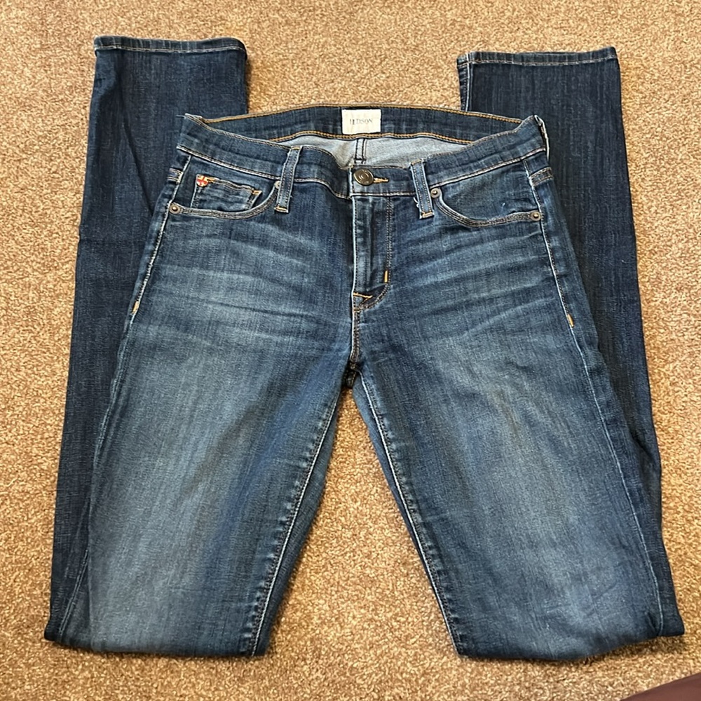 Hudson Jeans Women's Dark Blue Straight Skinny Leg